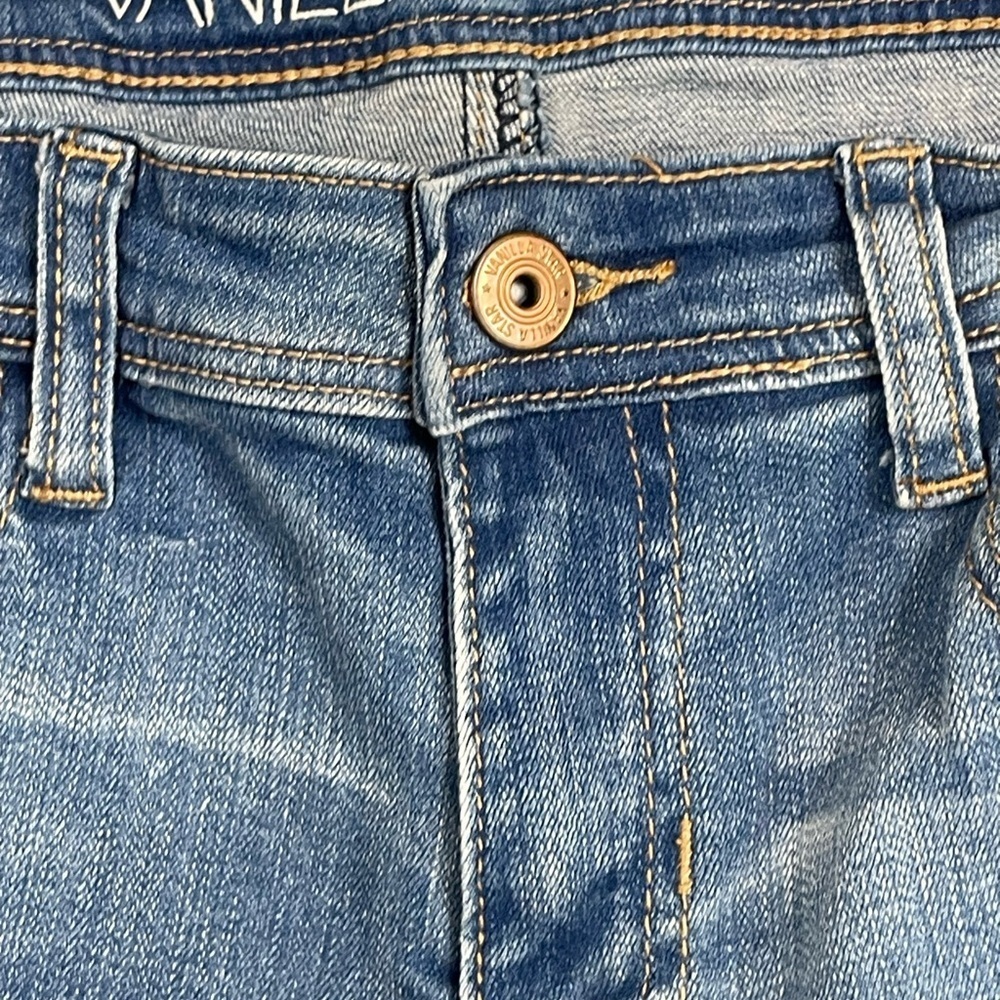 Vanilla Star Mid Rise Skinny Jeans Womens Floral Embroidered Distressed​​​ - Picture 3 of 6